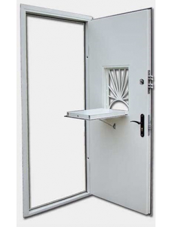 Кассовая дверь с выдвижным лотком в оружейную комнату, кассовые двери в самаре от производителя