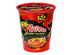 Лапша SAMYANG 2xSpicy сыпер острая со вкусом курицы (красный стакан 70г)