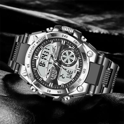 Мужские кварцевые цифровые наручные часы LIGE 8971