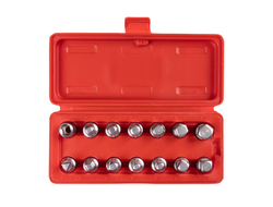 Набор насадок для пробок слива масла, кейс, 14 предметов МАСТАК 103-48014C
