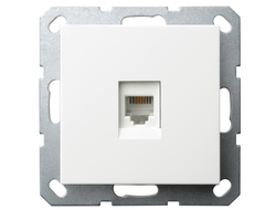 1L241W Розетка компьютерная одиночная RJ45, белый