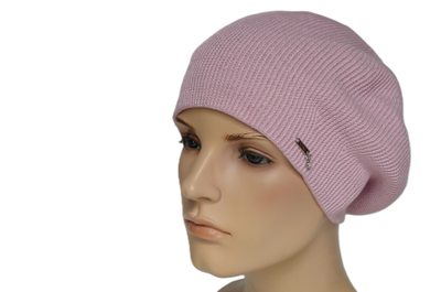 Итальянский розовый берет весенний