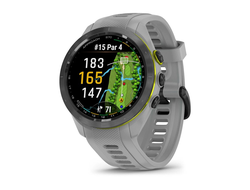 Garmin Approach S70 42mm Black/Amp Yellow Ceramic Bezel with Powder Grey Silicone Band (010-02746-01 / 010-02746-11)