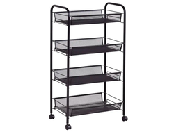 (УЦЕНКА) Стальная этажерка 4 полки Corina Black