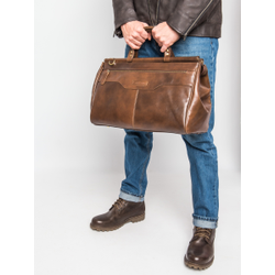 Кожаный саквояж Altamura Premium brown (арт. 4025-63)