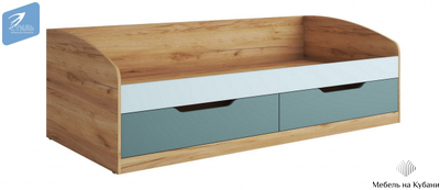 Rich КР-002 Тахта Дуб Крафт золотой - Мята/Сумеречный голубой