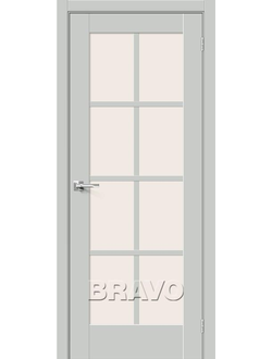 Межкомнатная дверь Эмалит Прима-11.1 Grey Matt