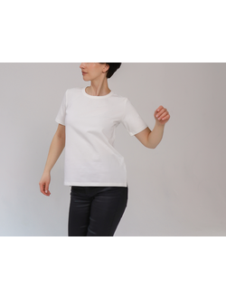 Футболка прямого кроя базовая (молочный)