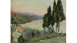 99 Сосновская А.Е. У чёрного моря 1950-е гг. к.м. 23,5Х30,5
