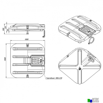 Бак для душа Rostok Ok 110 л с подогревом