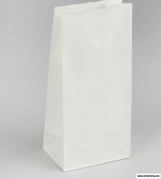 Пакет бумажный Белый 12 х 8 х 24 см