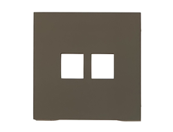 Лицевая панель для двойной информационной розетки, капучино Rikett - 35442 CP