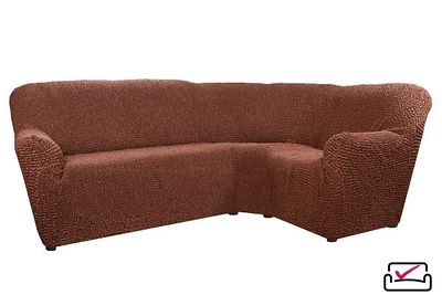 Чехол на классический угловой диван Микрофибра  Марсала. Защита мягкой мебели от животных.