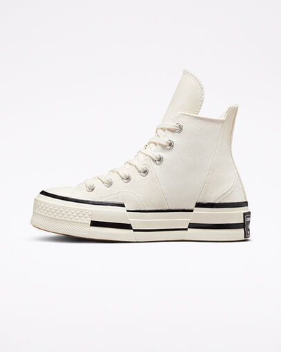 Купить не дорогие кеды Converse Chuck 70 Plus белые на платформе A00915C