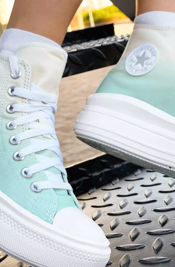 Конверс  Chuck Taylor All Star Move Platform Ombre высокие на платформе посмотреть вживую