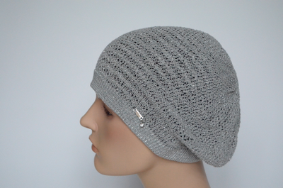 Светло - серый женский берет Vizio Италия 7079