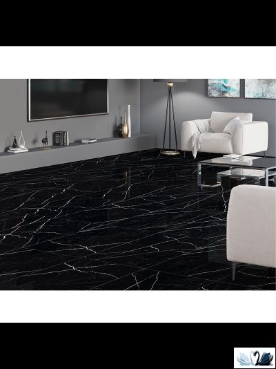 Керамогранит Staro Palacio Nero Marquina 60х120 см глянцевый