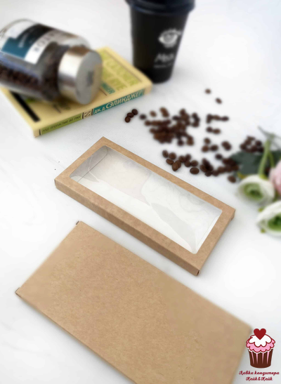 Упаковка под плитку шоколада Крафт 18х9 см БОЛЬШАЯ