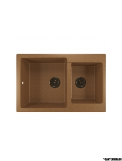 Мойка из искусственного мрамора MIXLINE ML-GM30 двухчашевая 500*770*200мм