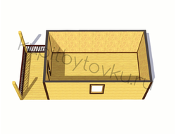 Деревянные бытовки с верандой для дачи 6,0х2,2 м