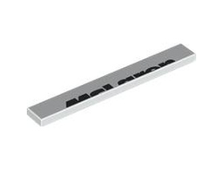 Tile 1 x 8 with Black McLaren Top Half Pattern, White (4162pb300 6475052)