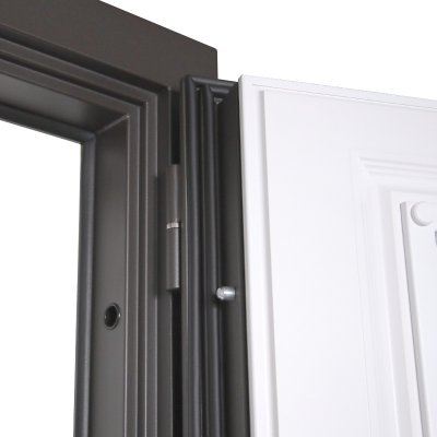 Стальная дверь   Дравит с окном и лазерной резкой (терморазрыв 3к). Заказная модель.