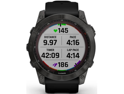 Умные часы Garmin Fenix 7X Sapphire Solar Wi-Fi, серый/черный