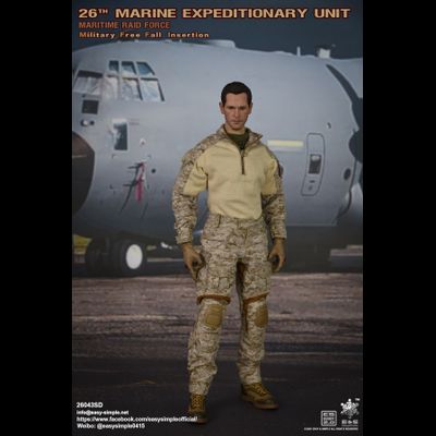 Американский морской пехотинец с парашютом - Коллекционная ФИГУРКА 1/6 MEU MRF Military Free Fall Insertion Desert (26043SD) - Easy&amp;Simple