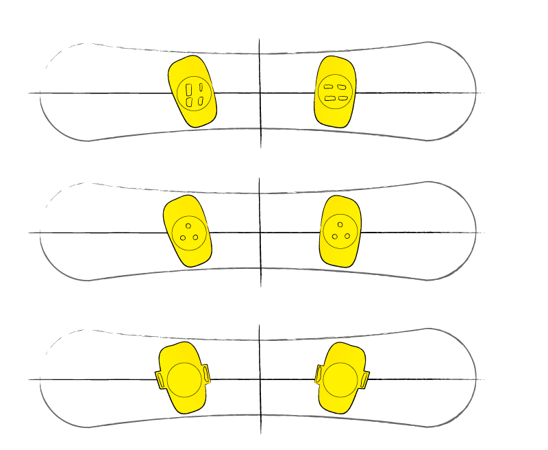 Крепление базы к сноуборду