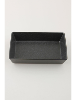 Тарелка прямоугольная 16 см цвет чёрный