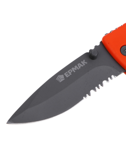 ЕРМАК Нож туристический складной 19,0(8,5х0,25)см ручка двухкомпонентная, 2 штуки