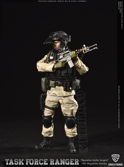 Сержант отряда "Дельта" военного спецназа  США ("Падение Черного Ястреба") - Коллекционная фигурка 1/12 scale US Delta Special Force - master sergeant (LW005) - Crazy Figure