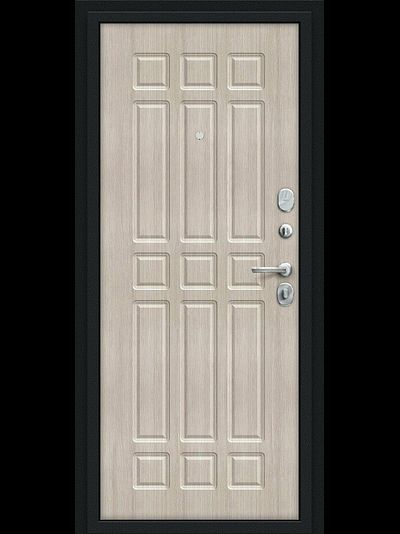Дверь Входная  "Мило" Cappuccino Veralinga/Букле черное