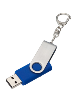 Флеш-память Twist, 8Gb, USB 2.0, брелок, синий, 4437.48