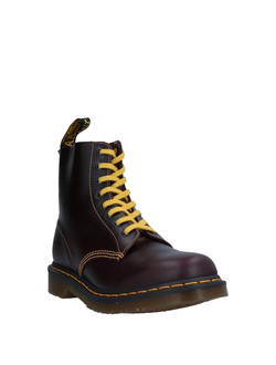 БОТИНКИ DR. MARTENS VEGAN 1460 PASCAL 8-EYE ATLAS BOOTS бордовые с черным