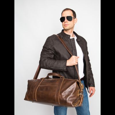 Кожаная дорожная сумка Avellino Premium brown (арт. 
4039-63)