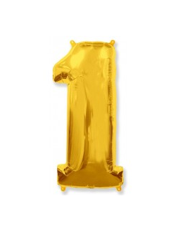 Шар фольга, размер макси, цифра один