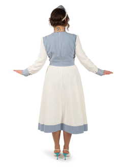 Платье "Древо времени" крапива голубое