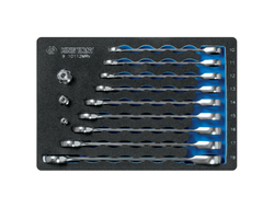 Набор комбинированных трещоточных ключей, 10-19 мм, ложемент, 12 предметов KING TONY 9-10112MRV