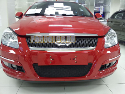 Защита радиатора Chery M11 black