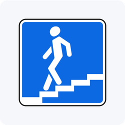 Дорожный знак 6.6 Подземный пешеходный переход