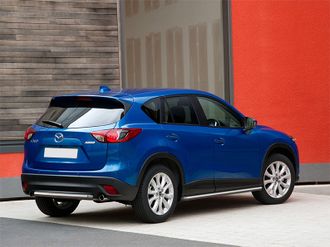 Защита заднего бампера (труба, уголки) для MAZDA CX-5 (2011-2017) RIVAL, РОССИЯ