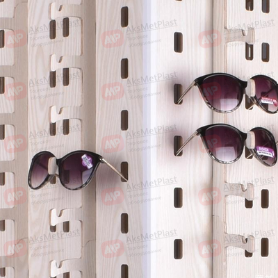 YM8152 Стойка напольная вращающаяся для очков, деревянная, на колесах, 200 мест