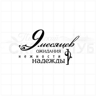 Штамп для беременных - 9 месяцев ожидания, нежности, надежды