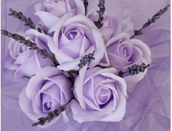 Букет роз из мыла