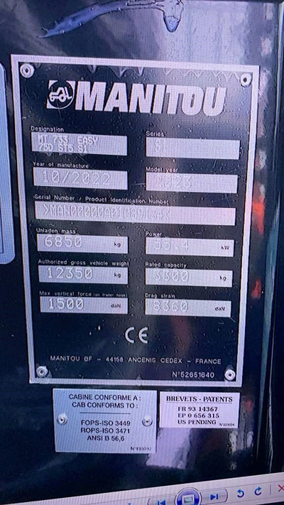 Телескопический погрузчик Manitou MT 733, 2022