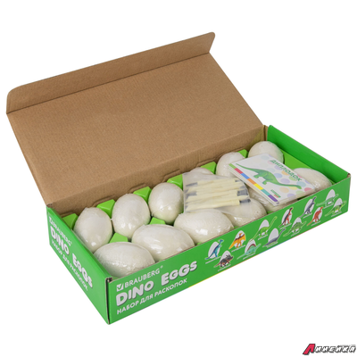 Набор для раскопок 12 видов динозавров, карточки, инструменты, развивающий, BRAUBERG KIDS. 664923