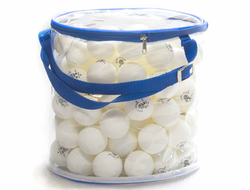 Мячи Dragon Training Silver 1* New (100 шт, бел.) в прозрачной сумке