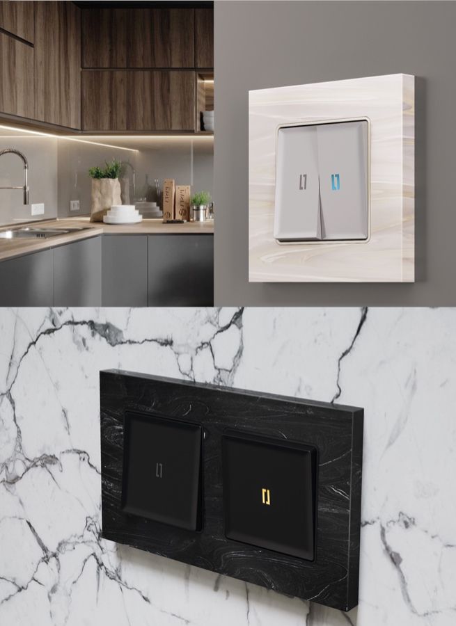 Рамки Ambrella volt ALFA Grand мрамор