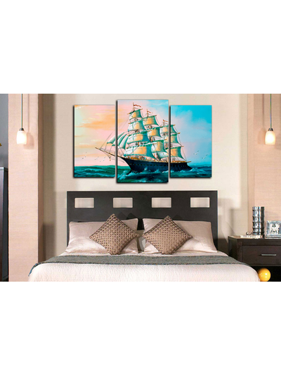 Модульная картина "Корабль в море"